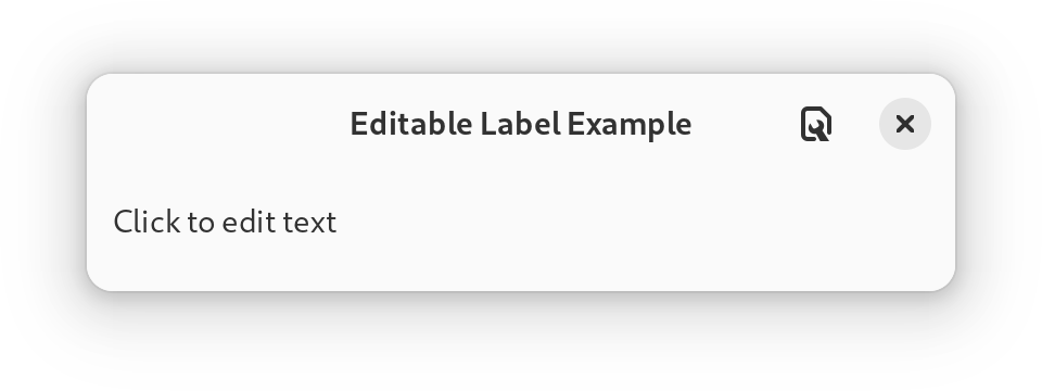 Editable Label